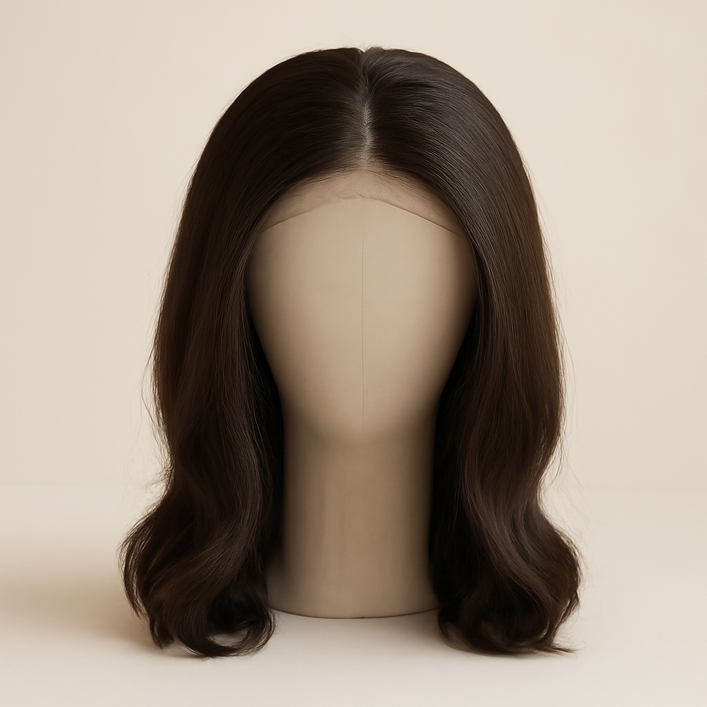 Prótese Capilar Feminina Espresso — vista frontal da prótese