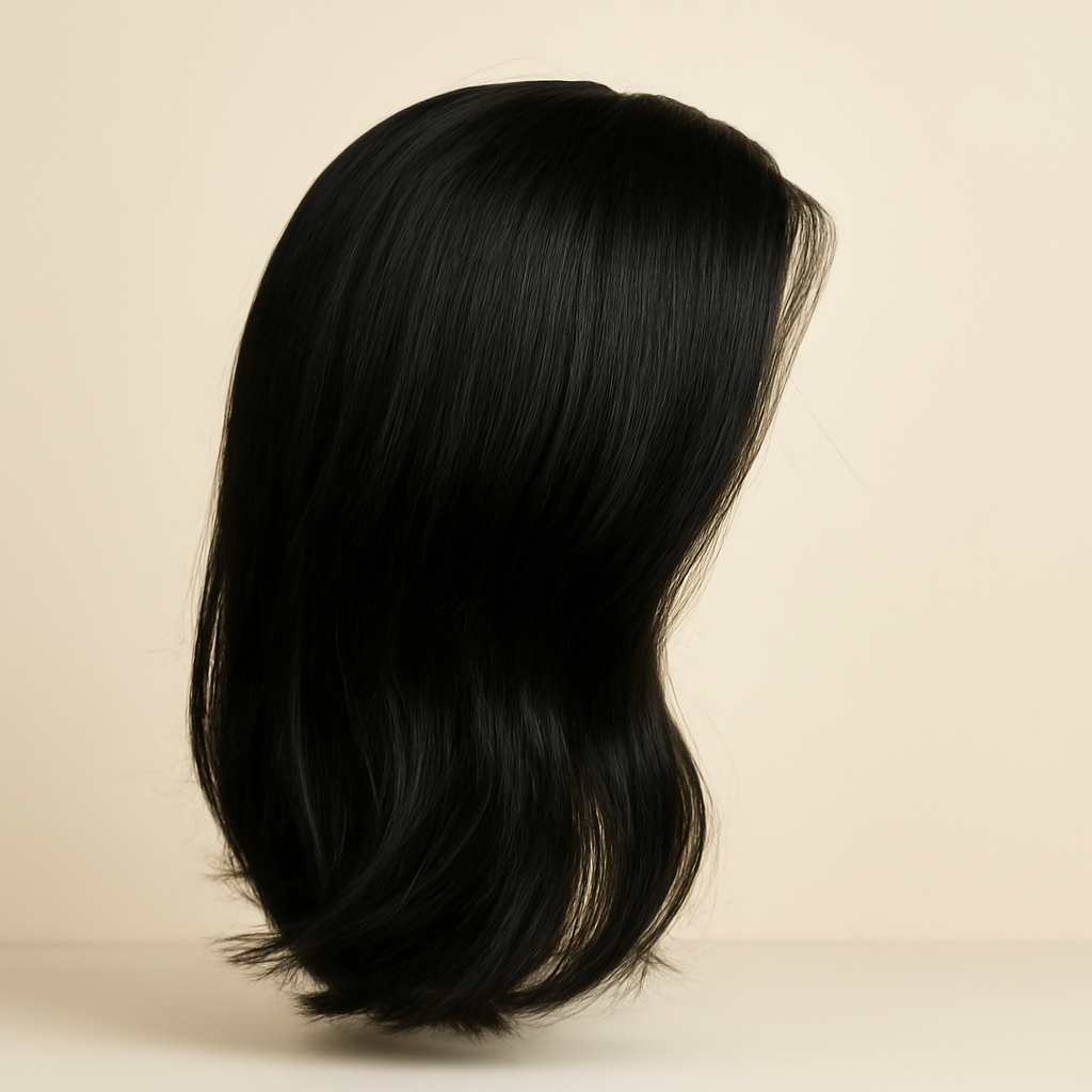 Prótese Capilar Feminina Onyx — vista lateral da prótese