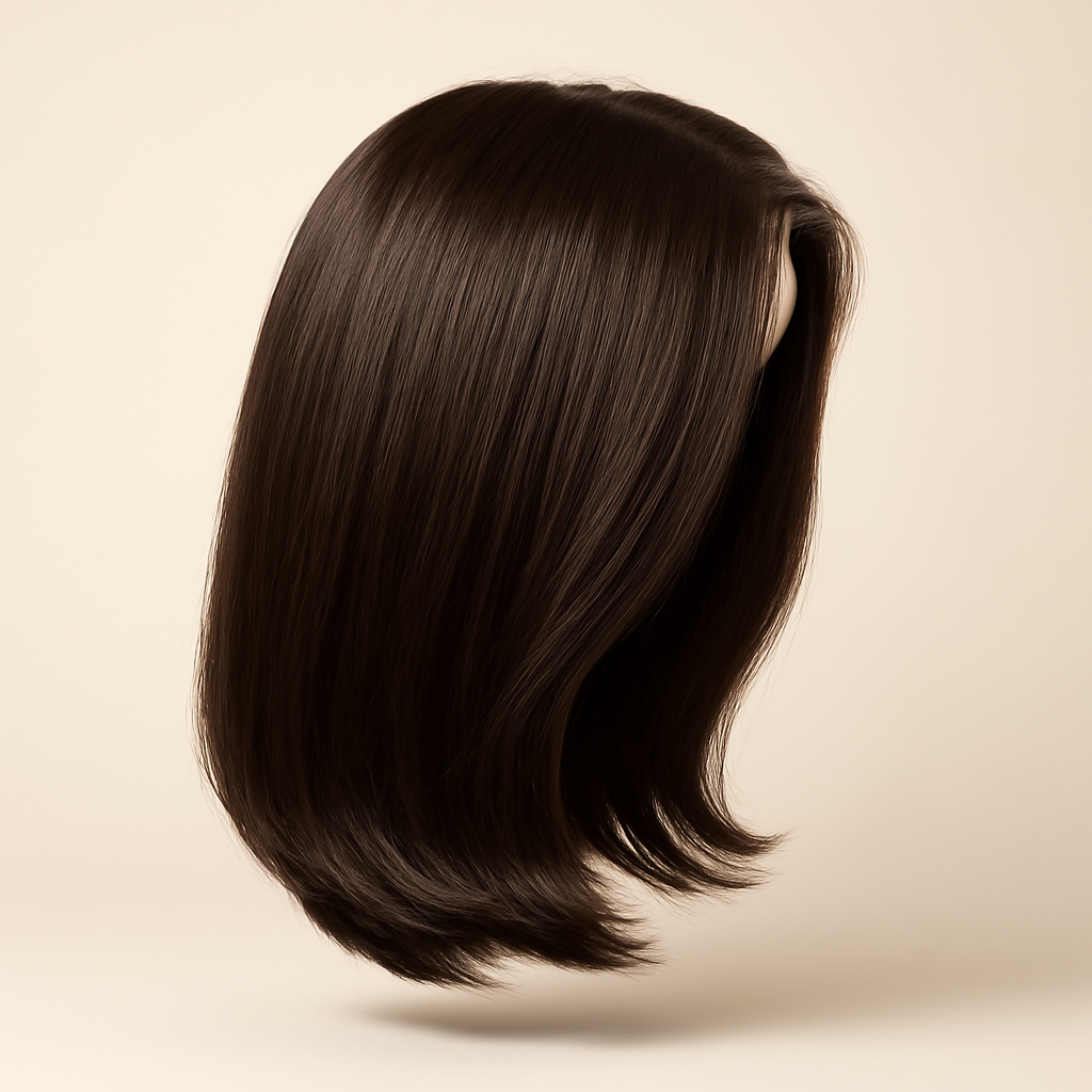 Prótese Capilar Feminina Velvet — vista lateral da prótese