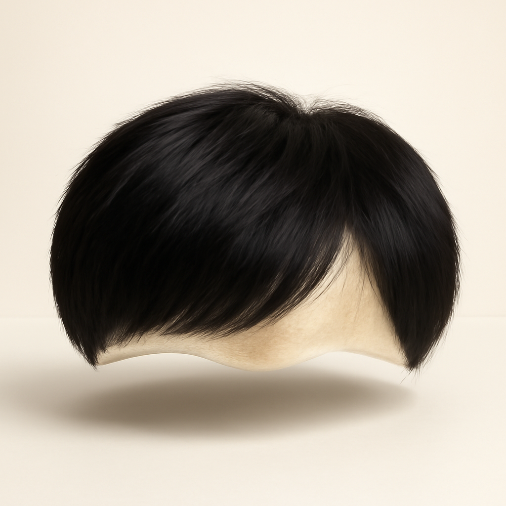Prótese Capilar Masculina Classic — vista frontal da prótese