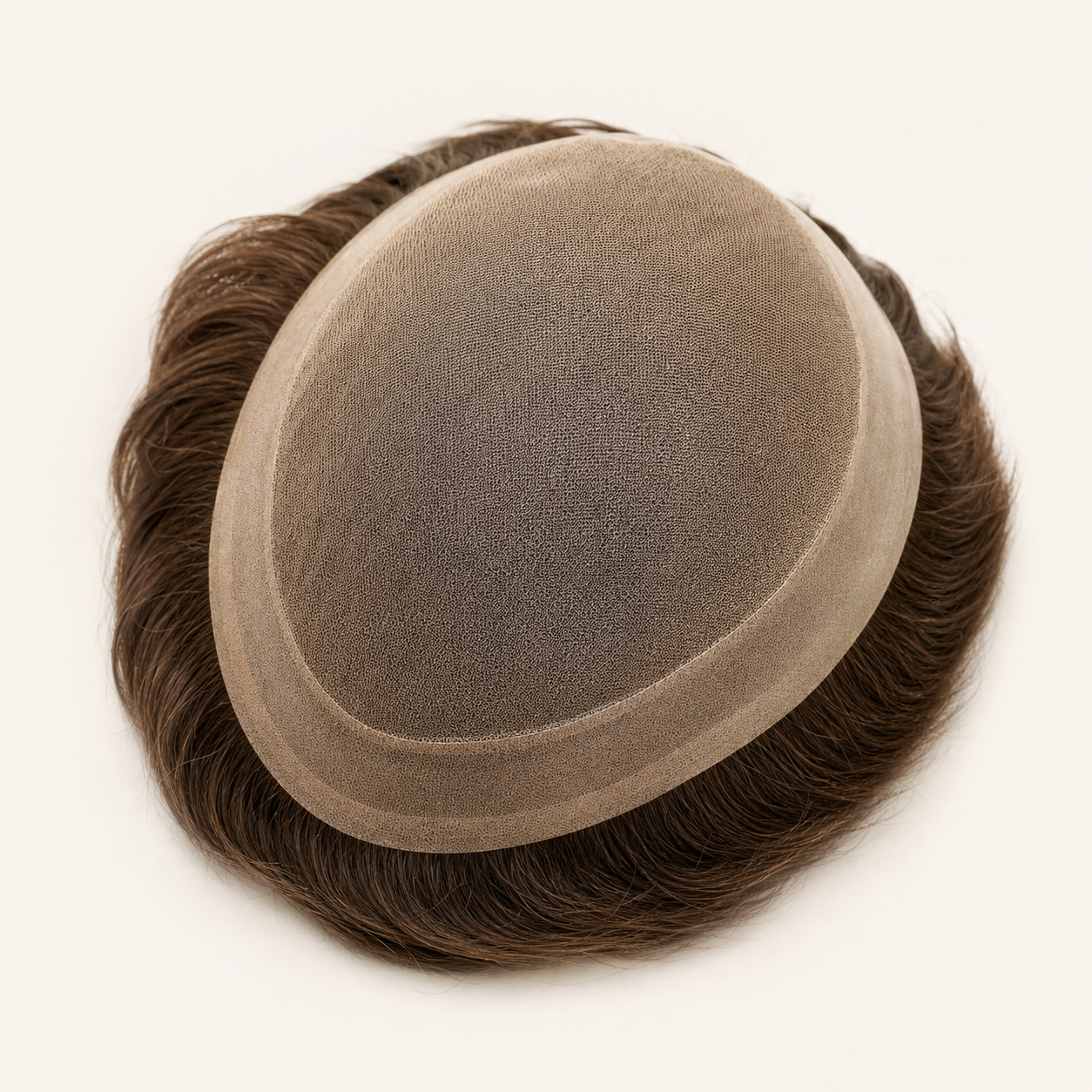 Prótese Capilar Masculina Natural — base interna da prótese