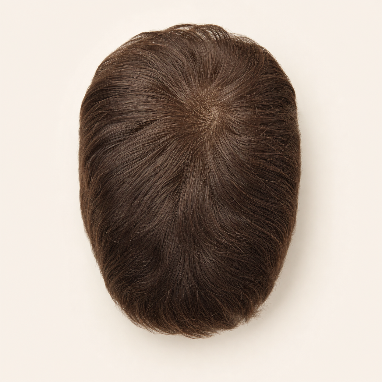 Prótese Capilar Masculina Natural — vista superior da prótese