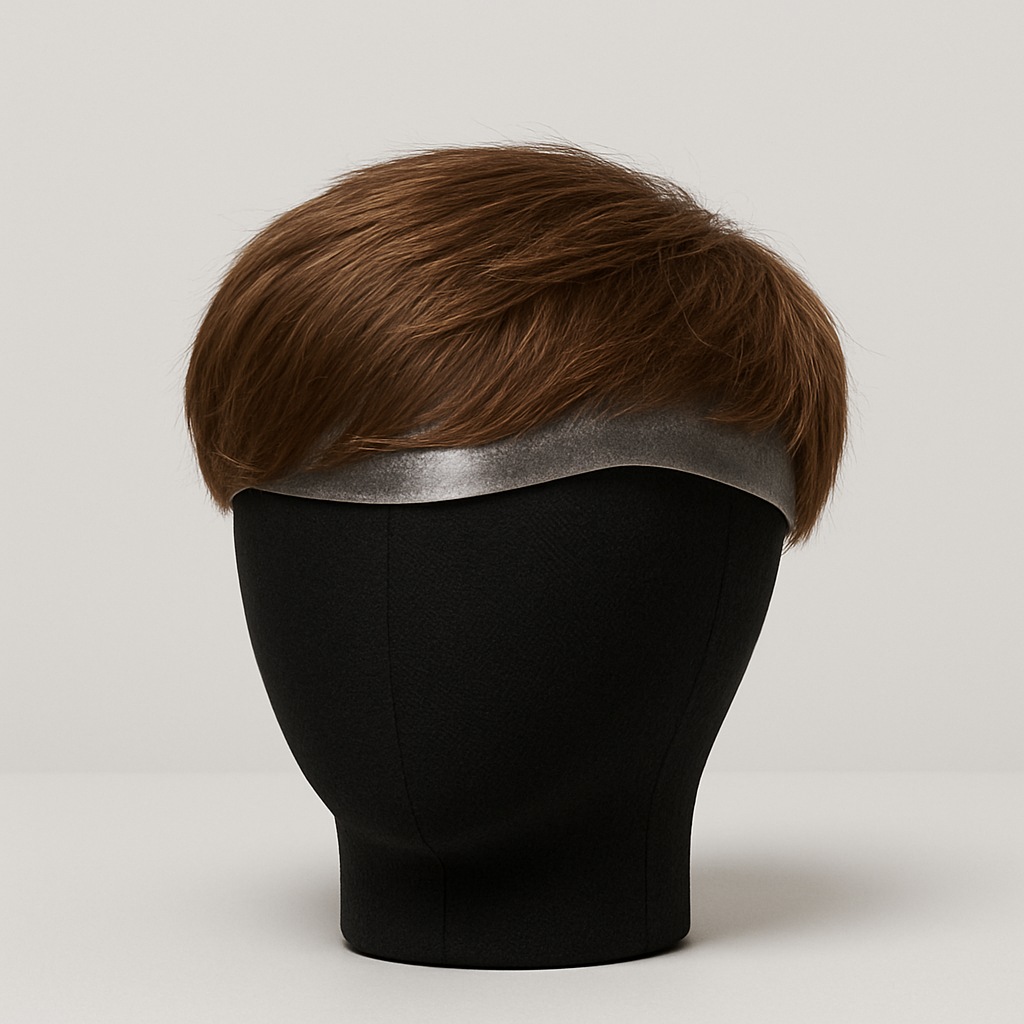 Prótese Capilar Masculina Natural — Castanho Médio