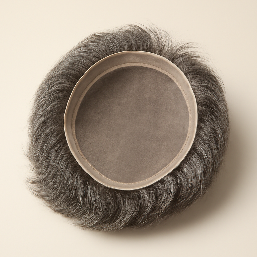Prótese Capilar Masculina Silver — base interna da prótese